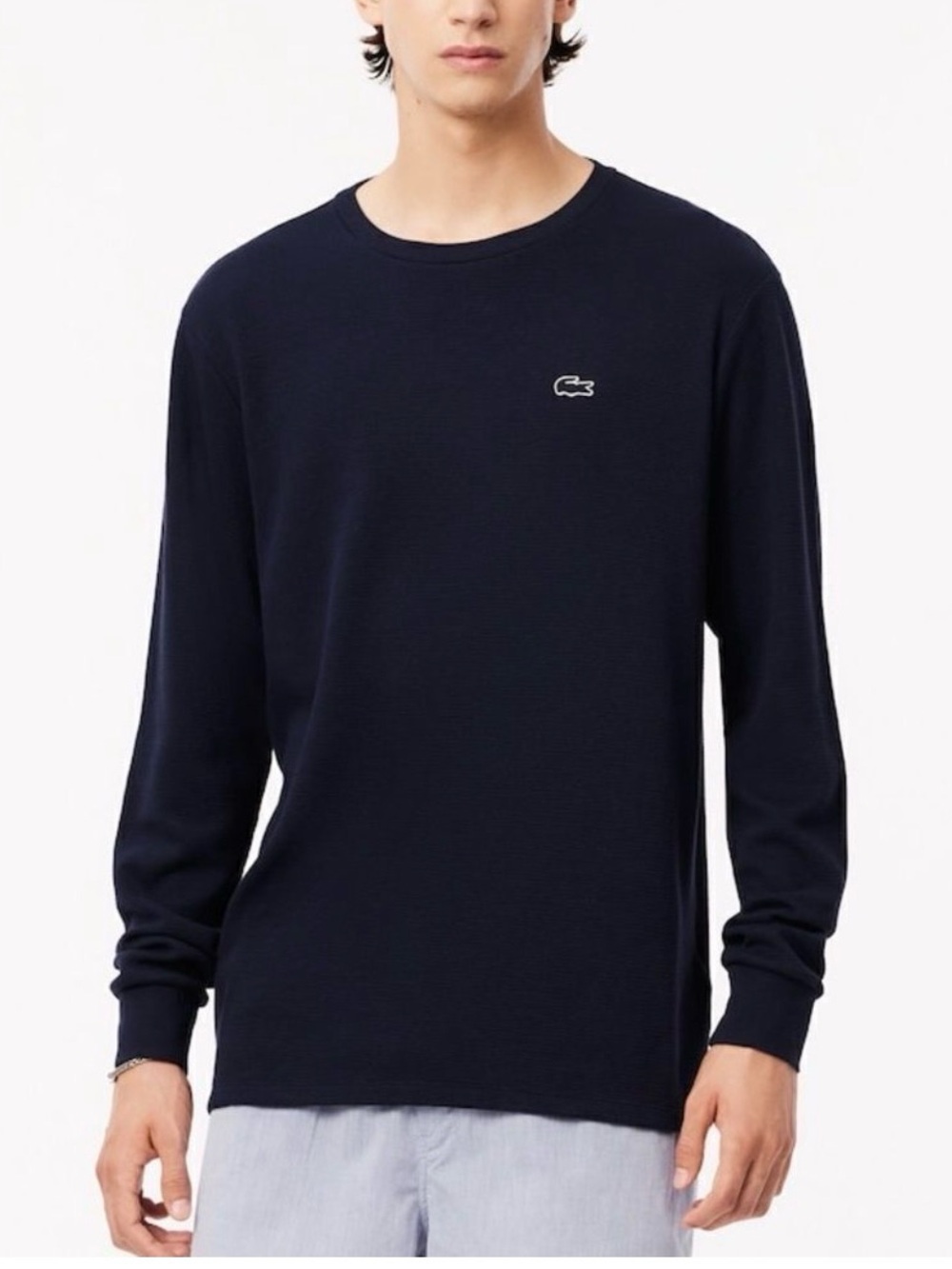 Lacoste Men's Dark Navy Lounge Crewneck